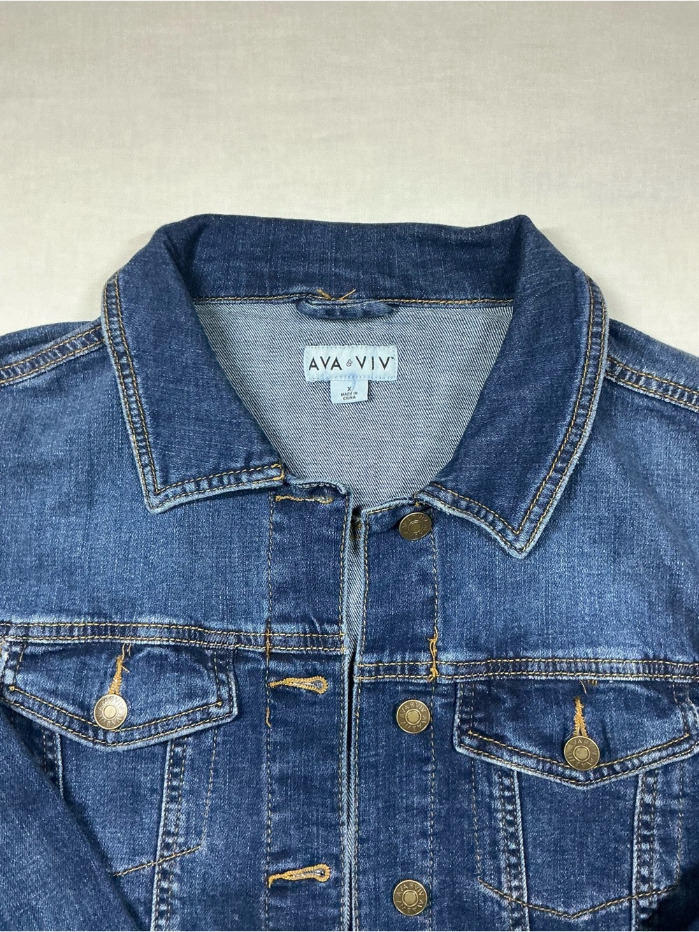 Ava & Viv Classic Blue Denim Jean Jacket